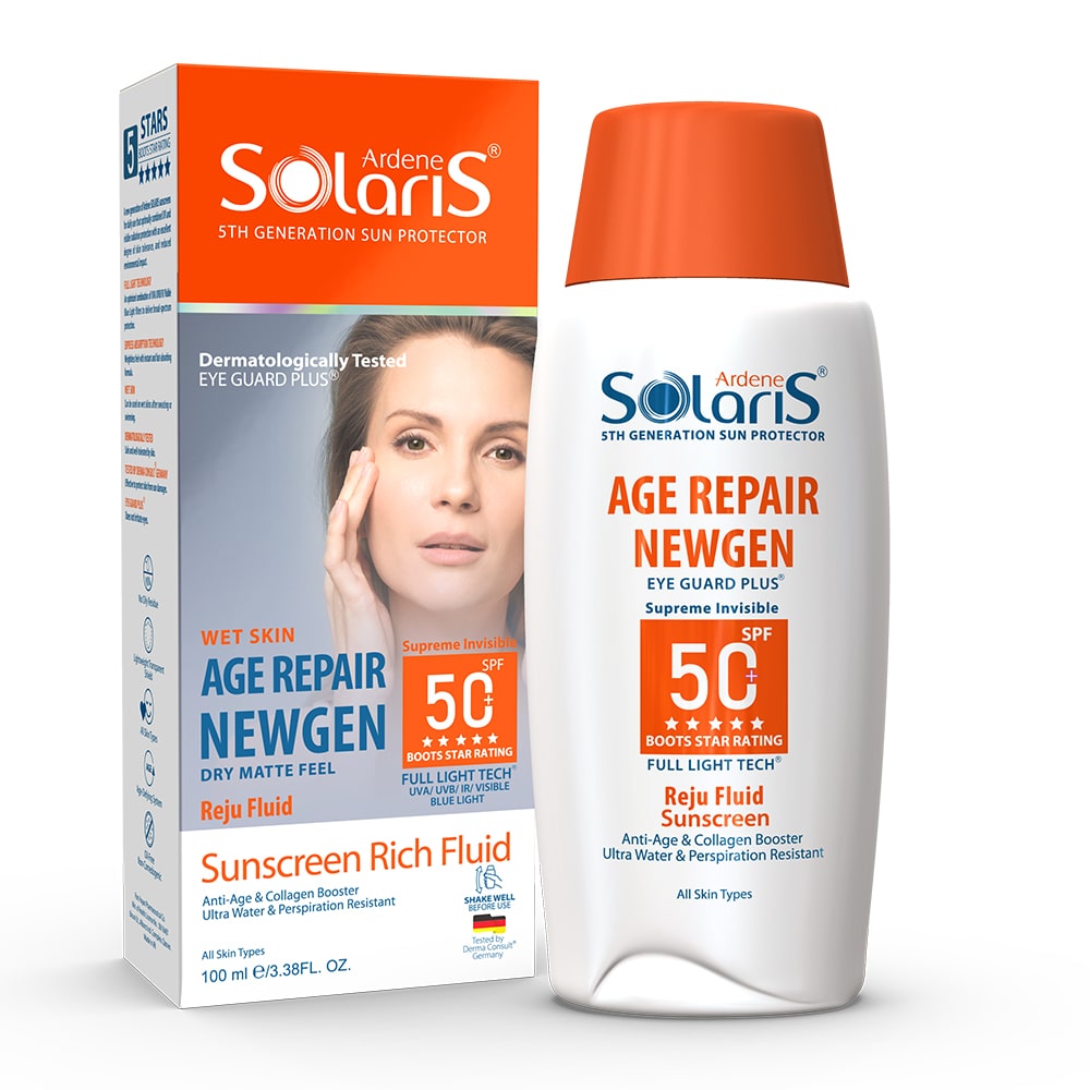 ضد آفتاب ضد چروک فاقد رنگ ایج ریپیر نیوژن ( بی رنگ ) +SPF 50 مناسب دور چشم سولاریس