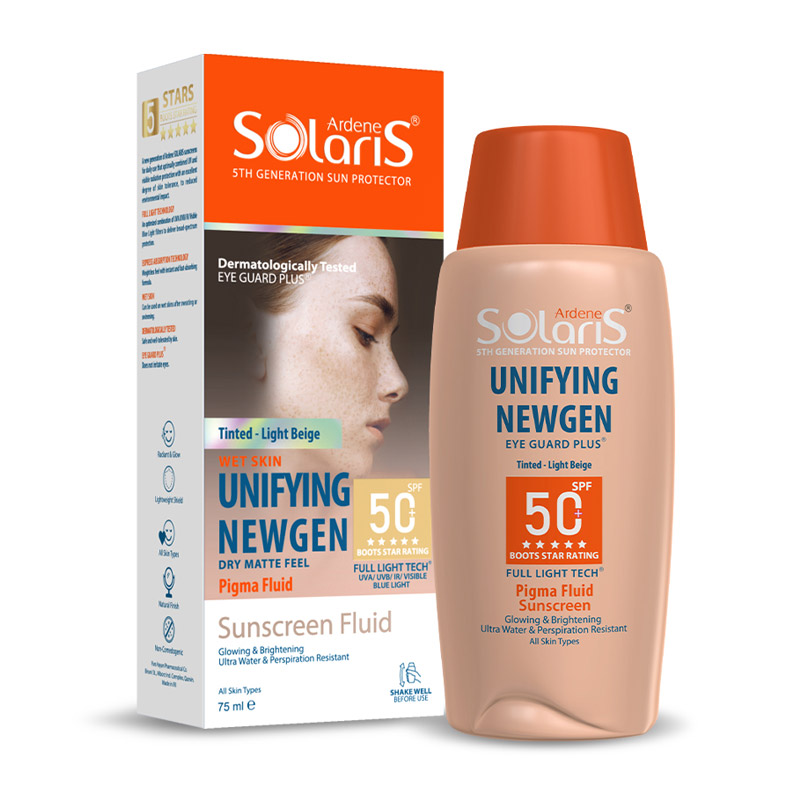 ضد آفتاب ضد لک رنگی یونی فایینگ نیوژن ( بژ روشن ) +SPF50 سولاریس