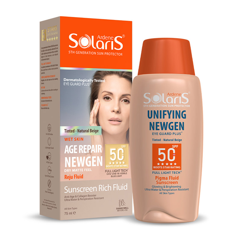 ضد آفتاب ضد لک رنگی یونی فایینگ نیوژن ( بژ طبیعی ) +SPF50 سولاریس