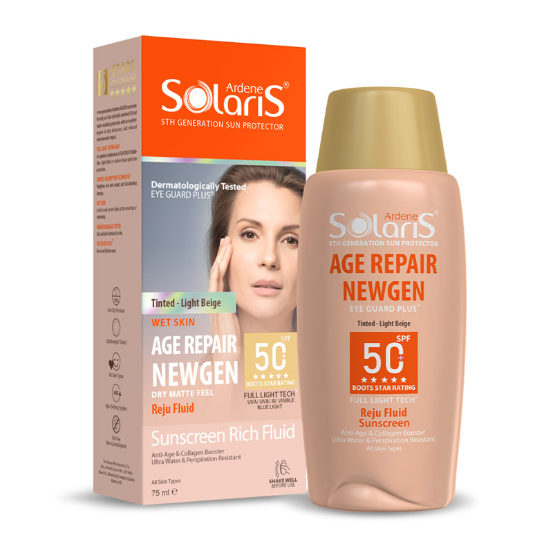 ضد آفتاب ضد چروک رنگی ایج ریپیر نیوژن ( بژ روشن ) +SPF50 مناسب دور چشم سولاریس