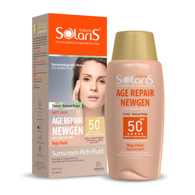 ضد آفتاب ضد چروک رنگی ایج ریپیر نیوژن ( بژ طبیعی ) +SPF50 مناسب دور چشم سولاریس